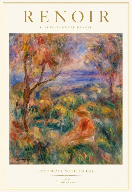 Renoir Landscape with Figure No1 - Affiche