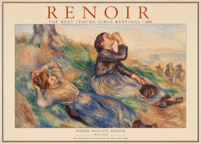 Renoir The Rest (Young Girls Resting) No2 - Affiche