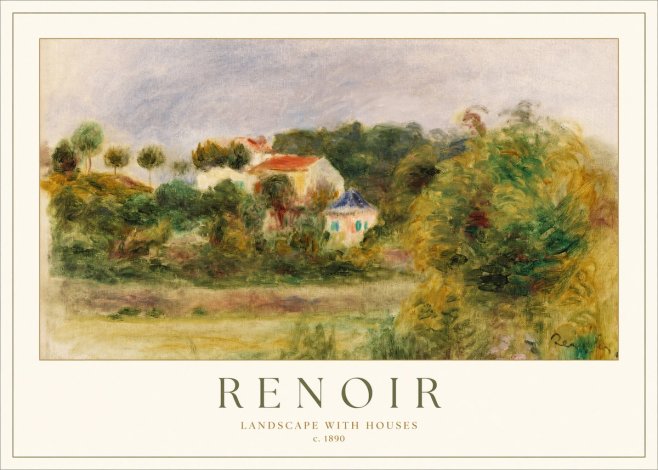Renoir Landscape with Houses No1 - Affiche