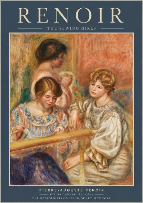 Renoir The Sewing Girls No3 - Affiche