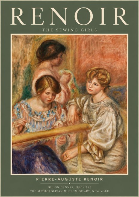 Renoir The Sewing Girls No5 - Affiche