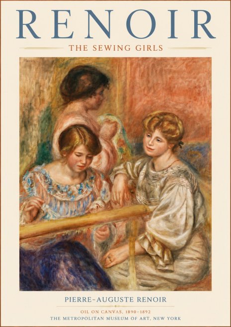 Renoir The Sewing Girls No6 - Affiche