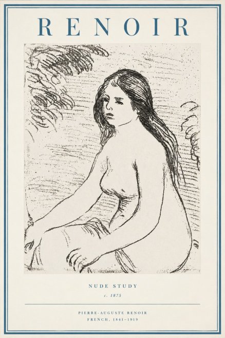 Renoir Nude Study No2 - Affiche