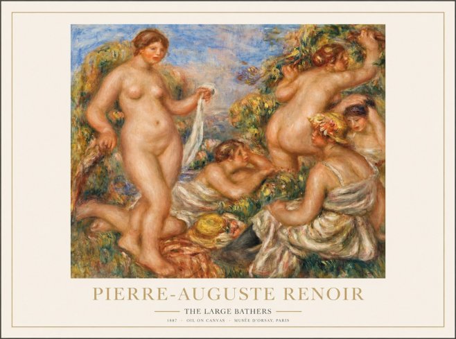 Renoir The Large Bathers No1 - Affiche