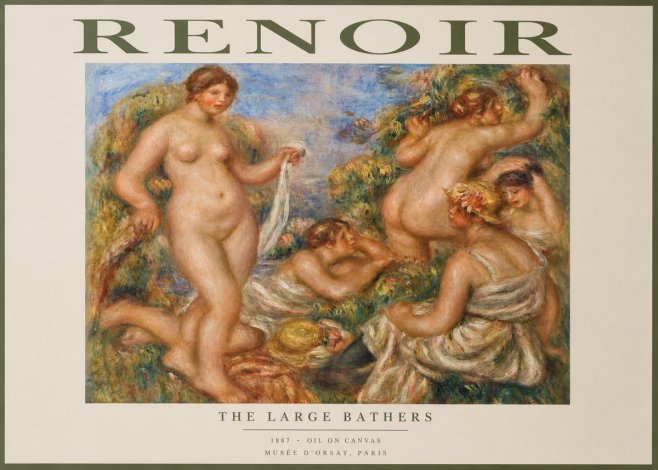Renoir The Large Bathers No2 - Affiche