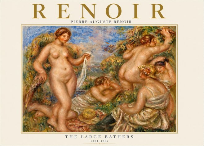 Renoir The Large Bathers No4 - Affiche