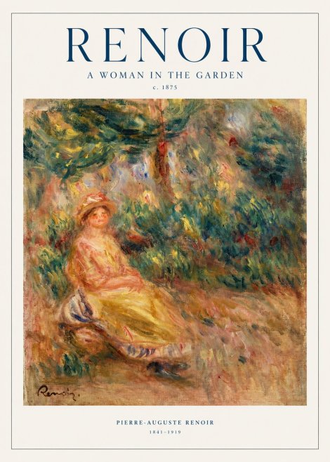 Renoir A Woman in the Garden No1 - Affiche