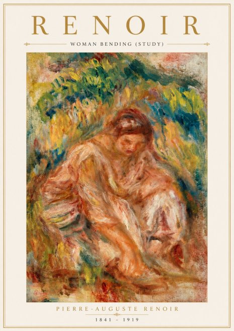 Renoir Woman Bending (Study) No4 - Affiche