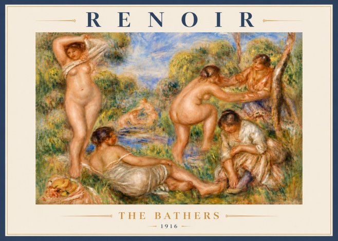 Renoir The Bathers No6 - Affiche