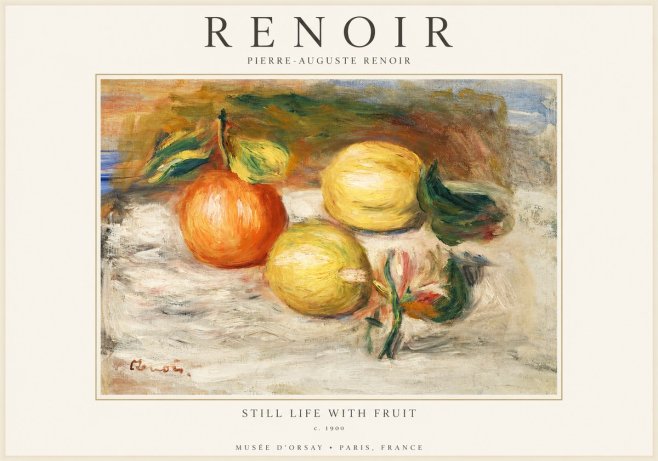 Renoir Still Life with Fruit II No1 - Affiche