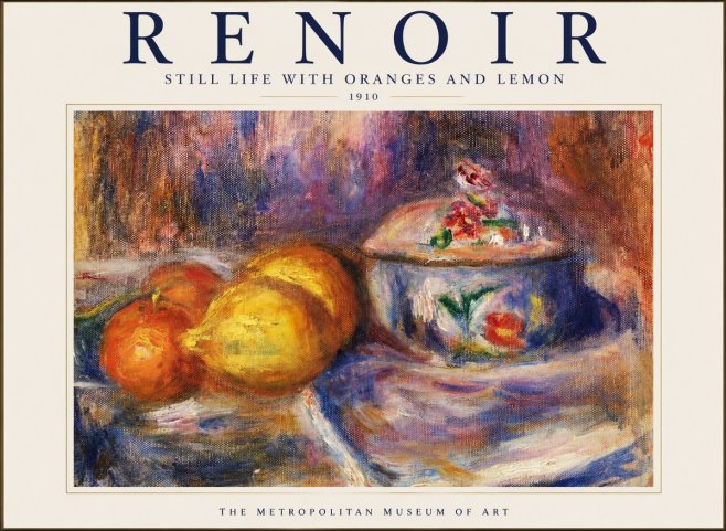 Renoir Still Life with Oranges and Lemon No1 - Affiche