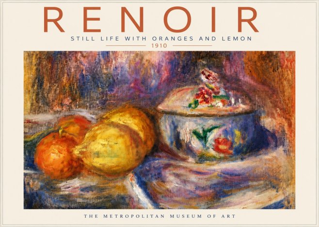 Renoir Still Life with Oranges and Lemon No4 - Affiche