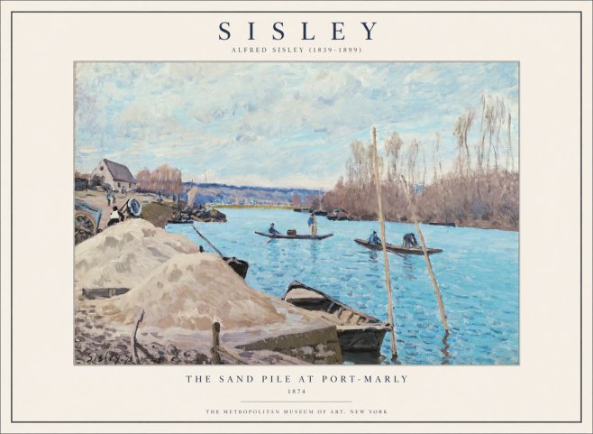 Sisley The Sand Pile at Port-marly No1 - Affiche