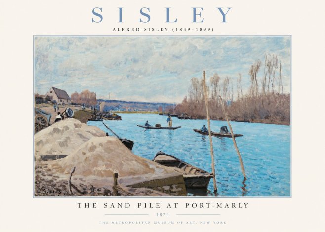 Sisley The Sand Pile at Port-marly No2 - Affiche
