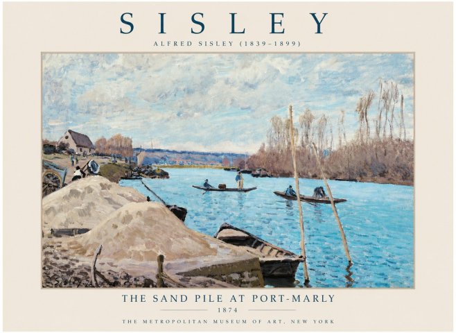 Sisley The Sand Pile at Port-marly No3 - Affiche