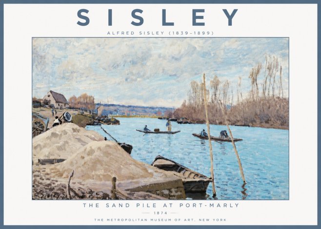 Sisley The Sand Pile at Port-marly No5 - Affiche