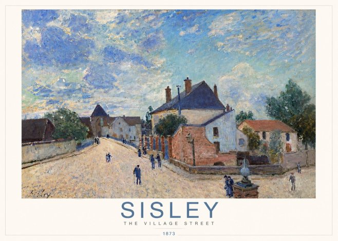 Sisley The Village Street No3 - Affiche