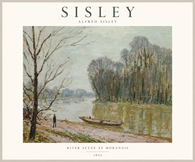 Sisley River Scene at Morangis No1 - Affiche
