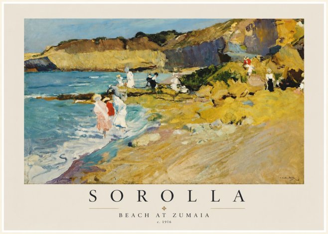 Sorolla Beach at Zumaia No3 - Affiche