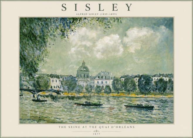 Sisley The Seine at the Quai D'orléans No5 - Affiche