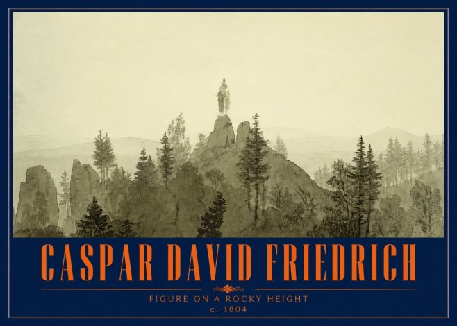 Caspar David Friedrich Figure on a Rocky Height No2 - Affiche
