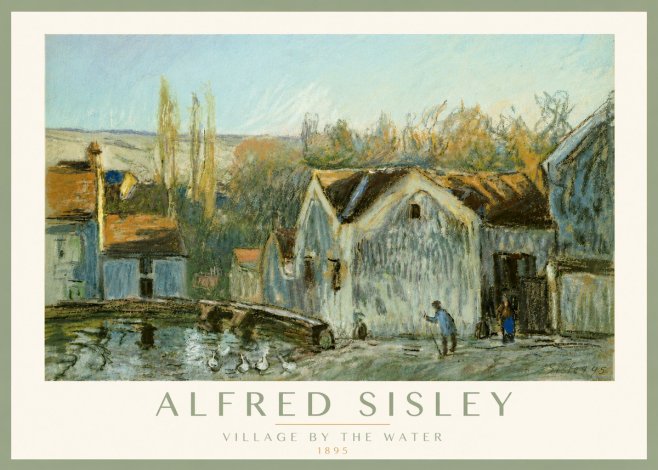 Sisley Village by the Water No5 - Affiche