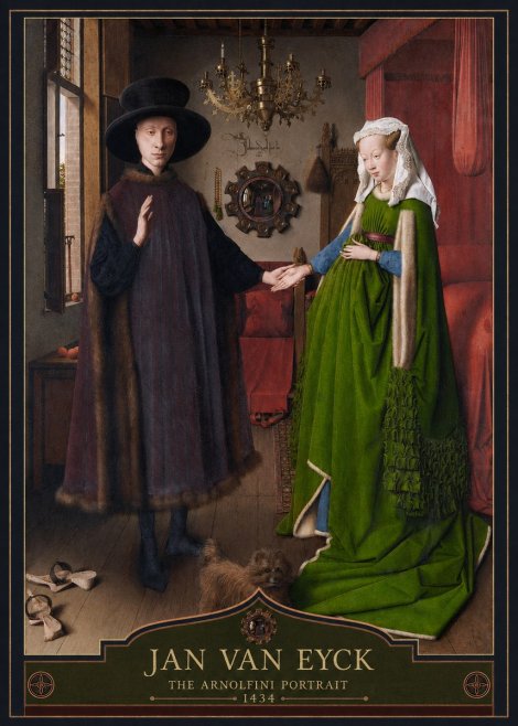 Jan van Eyck The Arnolfini Portrait VI No3 - Affiche