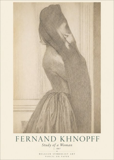 Fernand Khnopff Study of a Woman No1 - Affiche