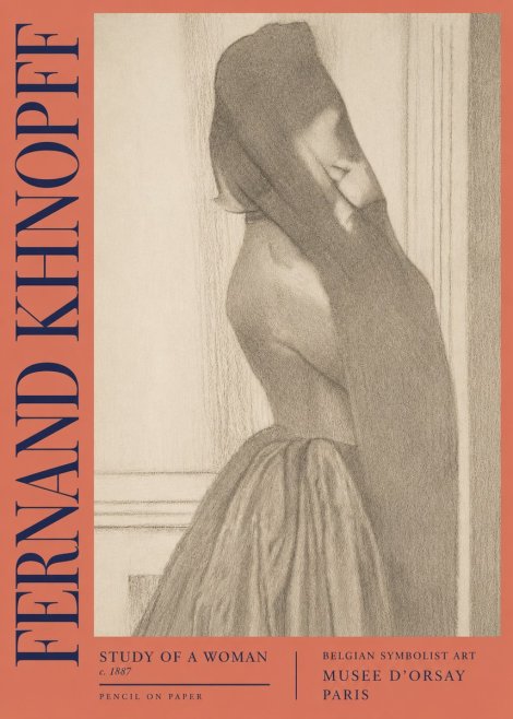 Fernand Khnopff Study of a Woman No2 - Affiche