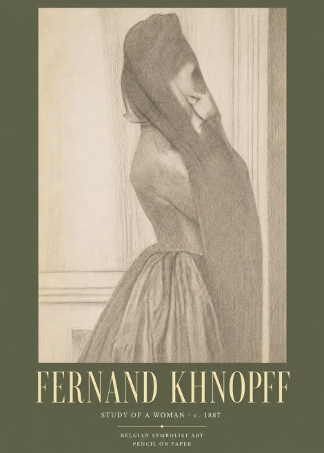 Fernand Khnopff Study of a Woman No3 - Affiche