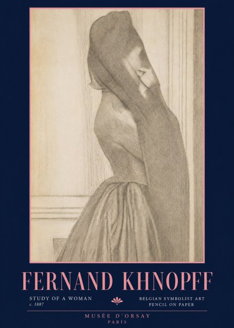 Fernand Khnopff Study of a Woman No4 - Affiche