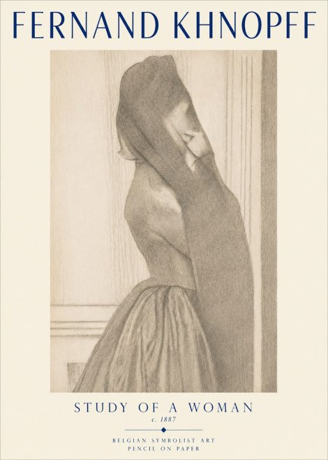 Fernand Khnopff Study of a Woman No5 - Affiche