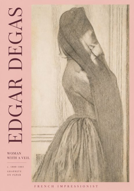 Edgar Degas Woman with a Veil No3 - Affiche