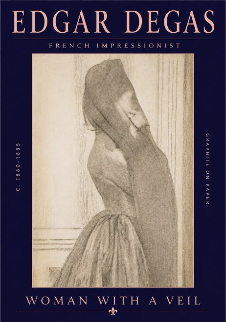 Edgar Degas Woman with a Veil No5 - Affiche