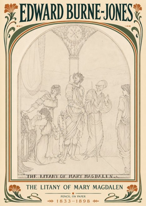 Edward Burne-Jones The Litany of Mary Magdalen No5 - Affiche