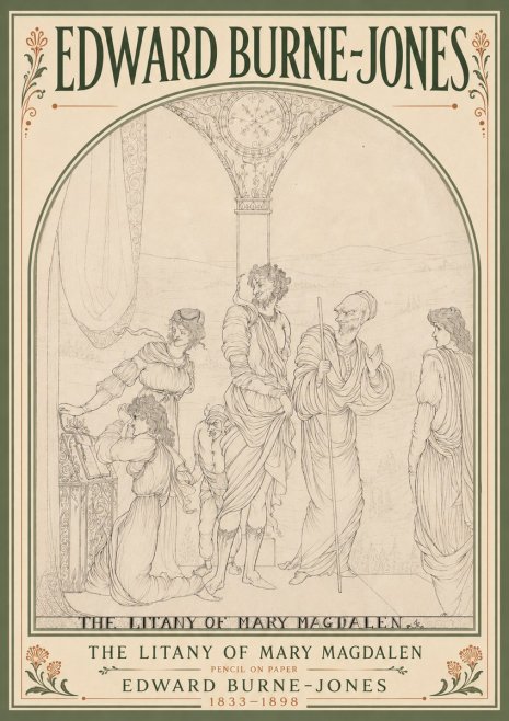 Edward Burne-Jones The Litany of Mary Magdalen No6 - Affiche
