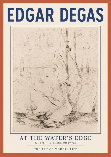 Edgar Degas At the Water's Edge No2 - Affiche