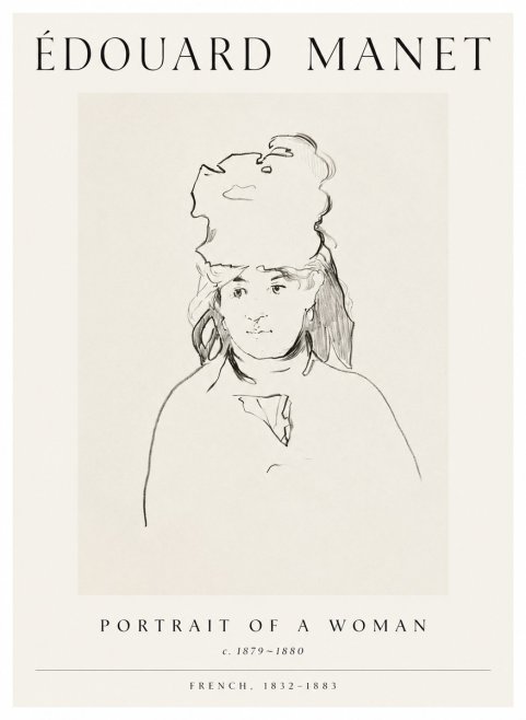 Édouard Manet Portrait of a Woman No1 - Affiche