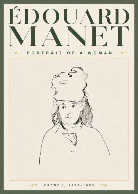 Édouard Manet Portrait of a Woman No3 - Affiche