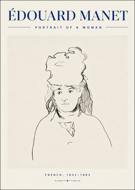 Édouard Manet Portrait of a Woman No4 - Affiche