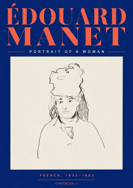 Édouard Manet Portrait of a Woman No6 - Affiche