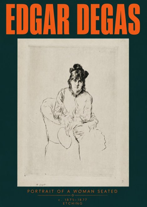 Edgar Degas Portrait of a Woman Seated No3 - Affiche