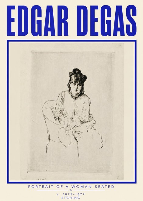 Edgar Degas Portrait of a Woman Seated No4 - Affiche