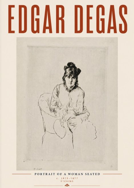 Edgar Degas Portrait of a Woman Seated No6 - Affiche