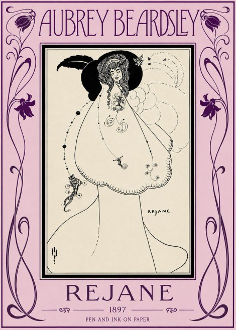 Aubrey Beardsley Rejane I No3 - Affiche