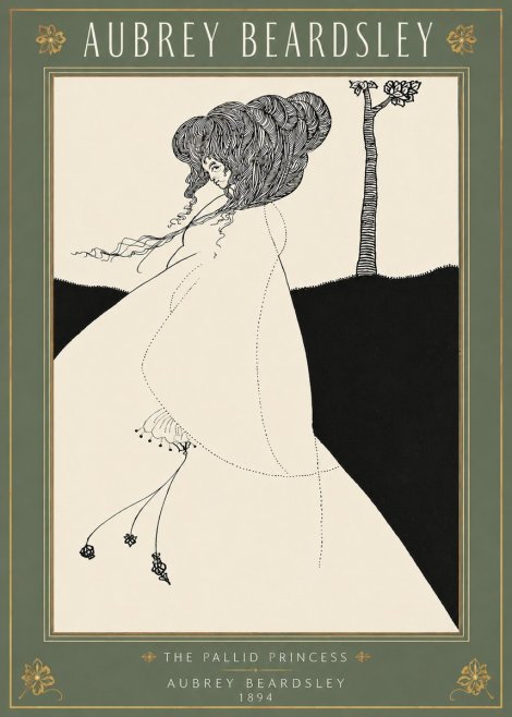 Aubrey Beardsley The Pallid Princess No3 - Affiche