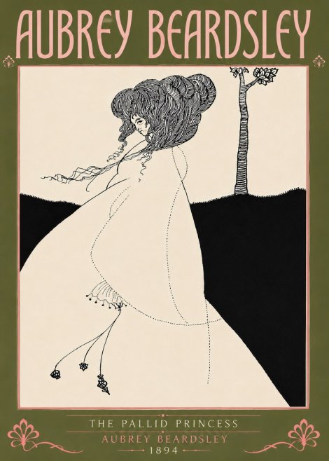 Aubrey Beardsley The Pallid Princess No5 - Affiche