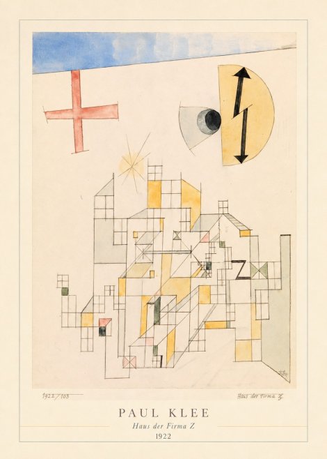 Paul Klee Haus Der Firma Z No4 - Affiche