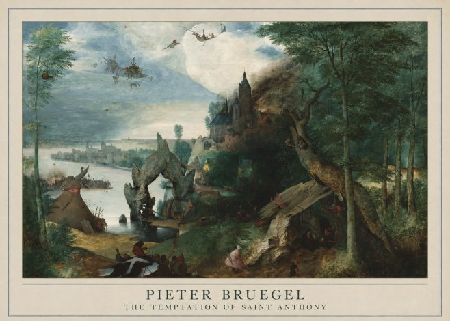 Pieter Bruegel The Temptation of Saint Anthony No4 - Affiche