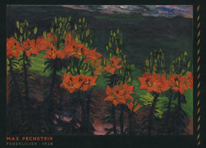 Max Pechstein Feuerlilien No6 - Affiche